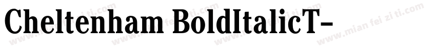 Cheltenham BoldItalicT字体转换